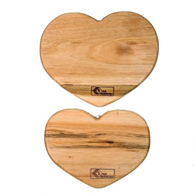 Jogo 2 Tabuas de Madeira Coração