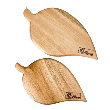 Jogo 2 Tabuas de Madeira Folha