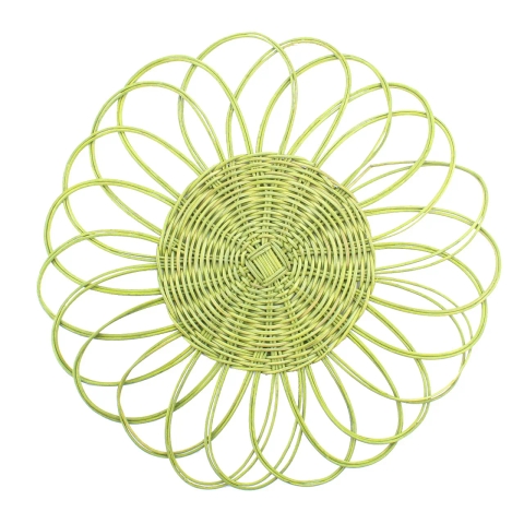 Jogo Americano Rattan Diamante Verde