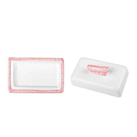 Manteigueira Bambu Flat Rosa