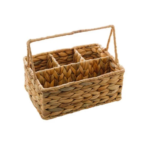 Porta Talher Fibra Natural com Alça Metal