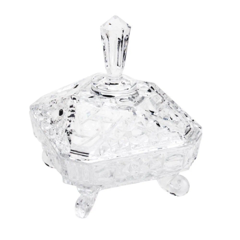 Potiche com Pé Cristal Paladium