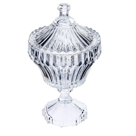 Potiche com Pé Cristal Renaissance