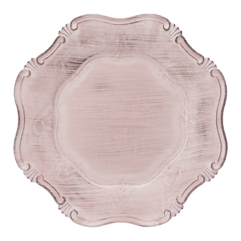 Sousplat Corinto Rosa Chá