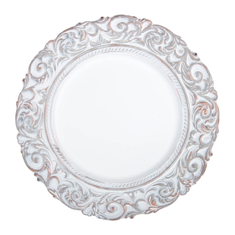 Sousplat Imperial Florença Branco Rose