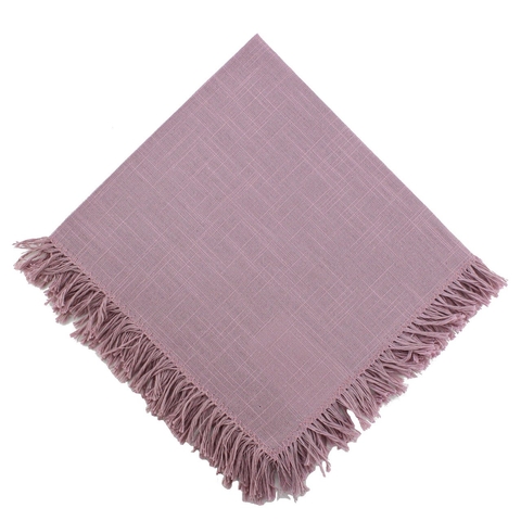 Guardanapo Avulso Algodão Franja Coloratta Rosa Vintage
