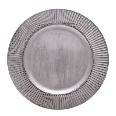 Sousplat Radial Silver Antique