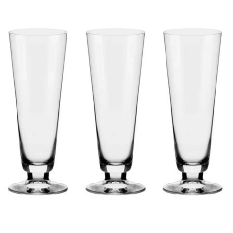 Conjunto 3 Taças de Cristal P/Cerveja Pilsner Classic 380ml Oxford