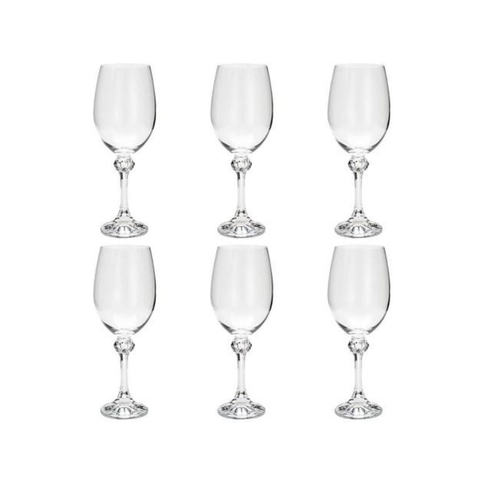 Conjunto 6 Taças Cristal P/ Vinho Tinto Elisa 350ml