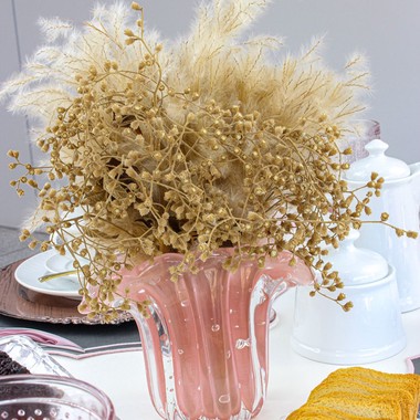 Vaso Murano Hallein Quartzo Rose