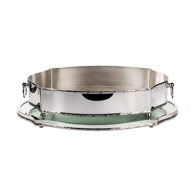 Centro de Mesa Prata Croise e Presentoir Espelhado St James