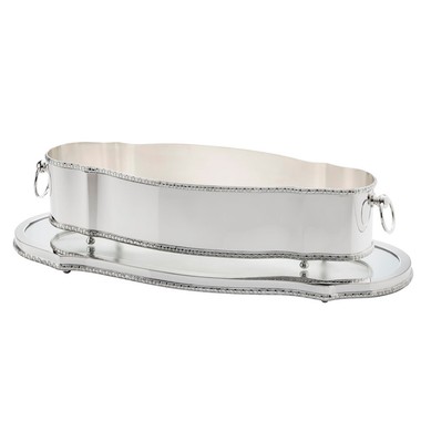 Centro de Mesa Prata Palha e Presentoir em Espelho St James