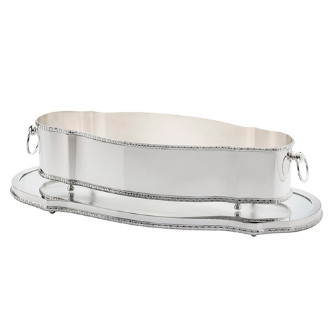 Centro de Mesa Prata Palha e Presentoir em Espelho St James