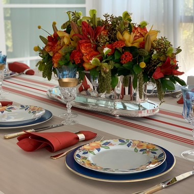 Centro de Mesa Prata Palha e Presentoir em Espelho St James