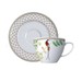 Xícara e Pires P/Chá de Porcelana Bela Fauna