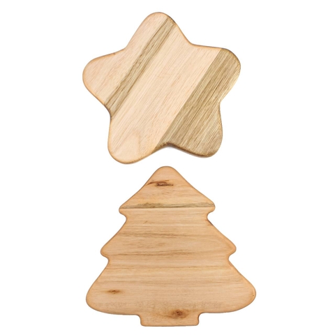 Conjunto 2 Tabuas de Madeira Coleção Natal