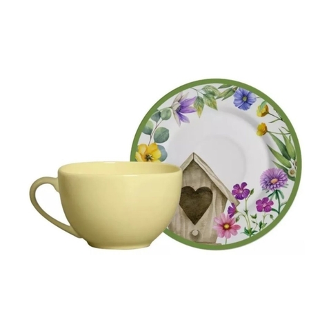 Xicara C/Pires Chá Easter Garden Premium