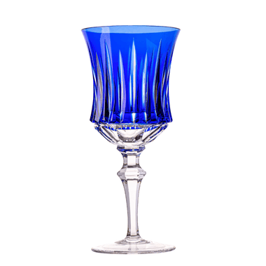 Taça Cristal Lapidado 66 P/Vinho Tinto Azul Escuro 320ml