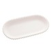 Travessa Porcelana Oval Bolinha Branco P