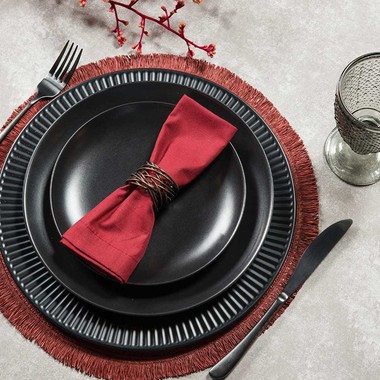 Sousplat Radial Preto