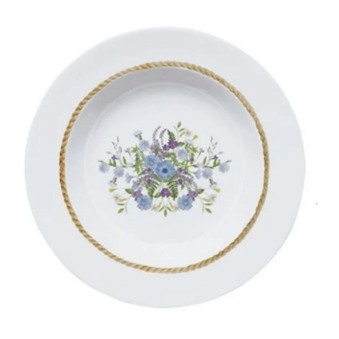 Prato Fundo Porcelana Floral Chic