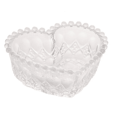 Conjunto 4 Peças Bowl Vidro Coração Balls Transparente