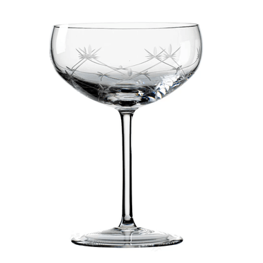 Taça de Cristal Lapidado P/Champagne Coupé  240ml