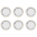 Conjunto 6 Pratos Sobremesa de Porcelana Floral Chic