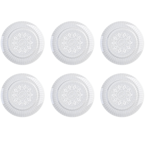 Conjunto 6 Pratos Sobremesa de Porcelana Palace