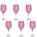 Conjunto 6 Taças Cristal P/Vinho Elisa Ametista 450ml