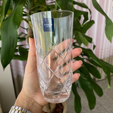 Copo Cristal Lapidado 33 Long Drink Incolor 410ml