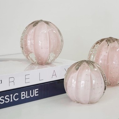 Kit 2 Esferas de Murano P e M Senna Jade Rosa