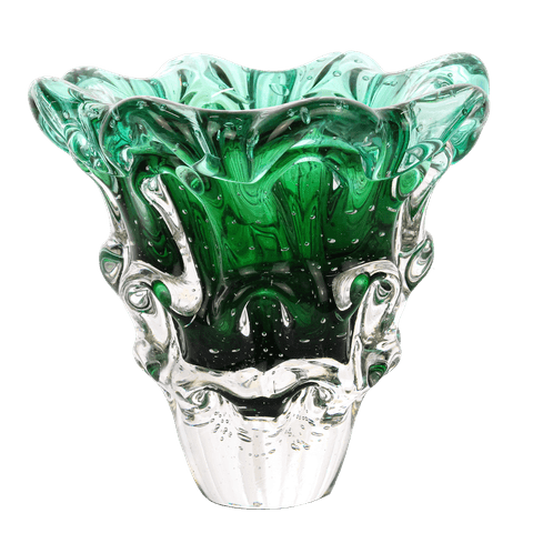 Vaso Murano Huaraz Verde Folha