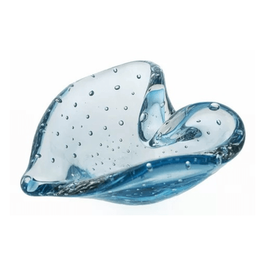 Porta Objetos Murano Coração Azul Petróleo