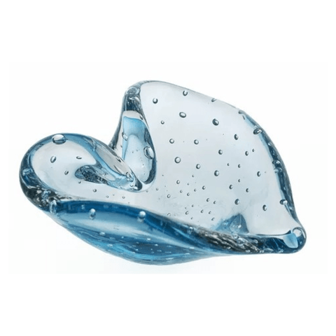 Porta Objetos Murano Coração Azul Petróleo