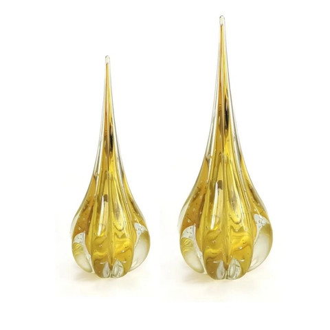 Kit 2 Gotas de Murano Fenix P e M Ambar