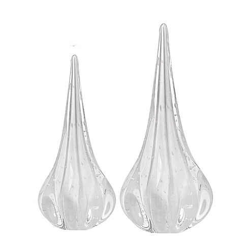 Kit 2 Gotas de Murano Fenix P e M Quartzo Perola