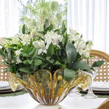 Centro Mesa Murano Yvoire Ambar