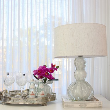 Abajur Murano Viena Quartzo Perola