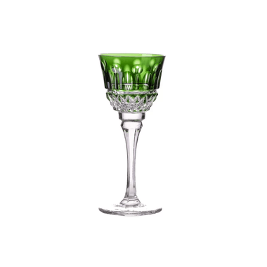Taça Cristal Lapidado 69 Licor Verde Escuro 60ml