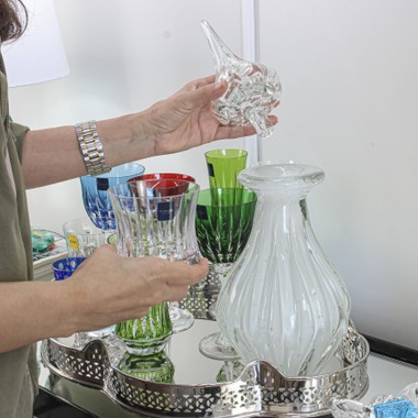 Garrafa Murano Licoreira Quartzo Perola