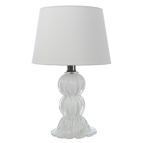 Abajur Murano Siena Quartzo Perola