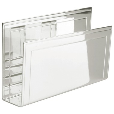 Porta Guardanapo Prata Retangular com Friso St James