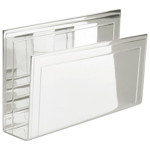 Porta Guardanapo Prata Retangular com Friso St James