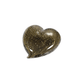 Coração Murano Decorativo Onix com Ouro 24k