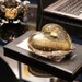 Coração Murano Decorativo Onix com Ouro 24k