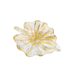 Porta Objetos Murano Folha Cristal com Ouro 24k