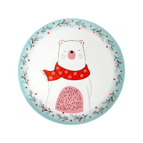 Prato Sobremesa de Porcelana Urso