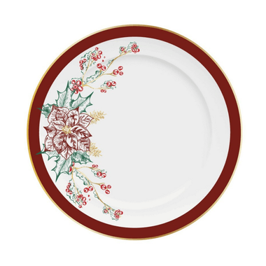 Prato Raso de Porcelana Noite de Natal