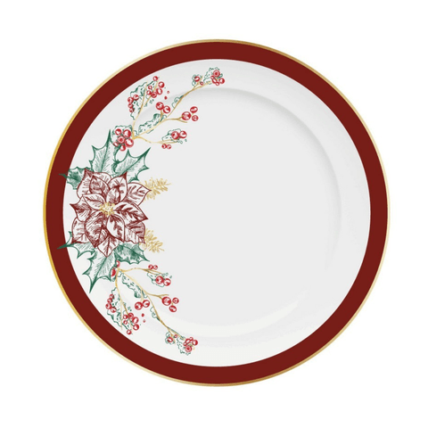 Prato Raso de Porcelana Noite de Natal